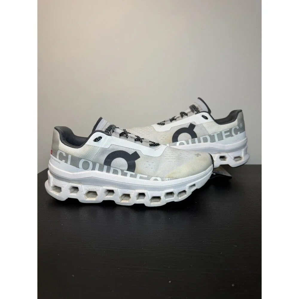 On CloudMonster Running Shoes White Black Womens Size 8.5 US Style# 61.98433 - Picture 3 of 15